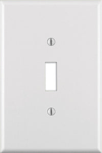 Leviton White 1 gang Plastic Toggle Wall Plate 1 pk (Pack of 25)