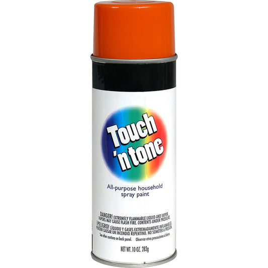 Rust-Oleum Touch n Tone Gloss Canary Orange Spray Paint 10 oz. (Pack of 6)