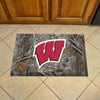 University of Wisconsin Camo Rubber Scraper Door Mat