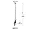 Globe Electric Metal Farmhouse 1-Light Black Outdoor Hanging Wall Lantern Sconce 60W