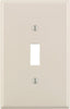 Leviton Almond 1 gang Nylon Toggle Wall Plate 1 pk