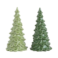 Creative Co-Op Vintage Christmas Dark Green/Light Green Indoor Christmas Decor 8 in. (Pack of 8)