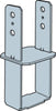 Simpson Strong-Tie 16.69 in. H x 3.94 in. W 7 Ga. Galvanized Steel Column Base (Pack of 10)