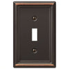 Amerelle Chelsea Aged Bronze 1 gang Stamped Steel Toggle Wall Plate 1 pk