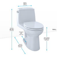 TOTO® UltraMax® One-Piece Elongated 1.6 GPF ADA Compliant Toilet, Sedona Beige - MS854114SL#12