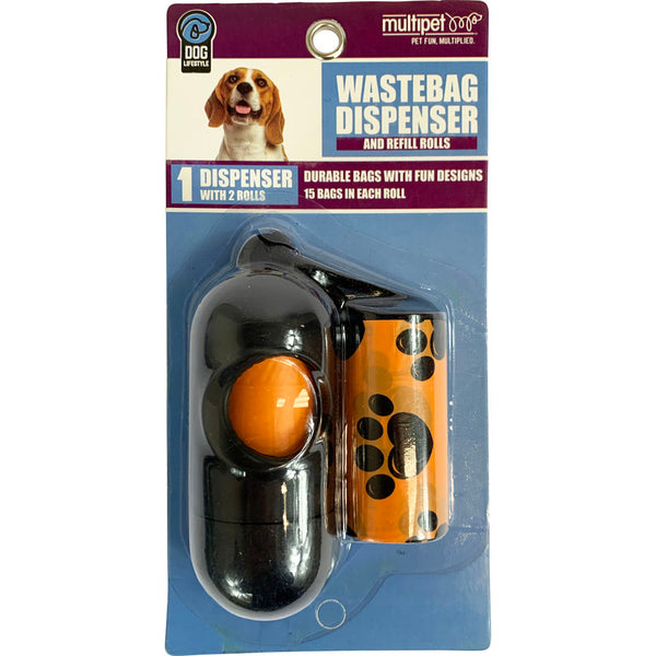 Bolsas para desechos con diseño de huellas de patas Multipet con 2 rollos