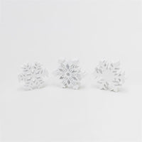 Gerson White Holiday Snowflakes Ornaments (Pack of 6)
