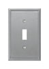 Amerelle Metro Brushed Nickel 1 gang Die-Cast Metal Toggle Wall Plate 1 pk