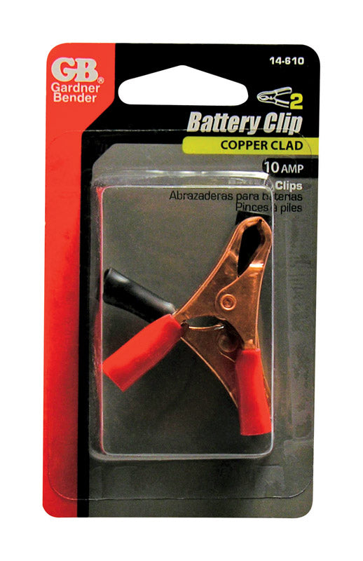 Gardner Bender Copper Wire Battery Clamps Multicolored 2 pk