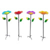 Alpine Glass/Metal 30 in. Bird Bath with Stake (Pack of 8)