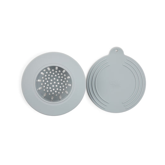 Core Kitchen Gray Silicone Sink Strainer with Stopper