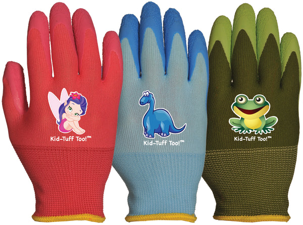 Bellingham Kid Tuff Too Natural Rubber Palm Gloves, Assorted Colors