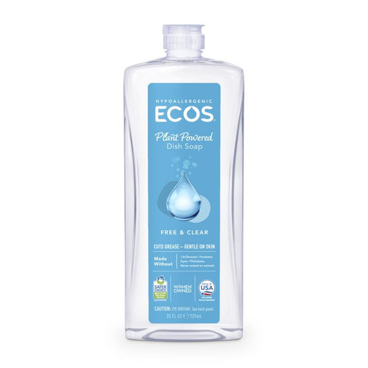 ECOS Free & Clear Scent Liquid Dish Soap 25 oz 1 pk (Pack of 6)
