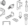 Prime-Line White Steel Hardware Kit 10 pk