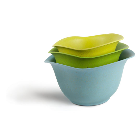 Architec EcoSmart Assorted Colors Bamboo/Plastic BPA Free Mixing Bowl Set 4 qt.