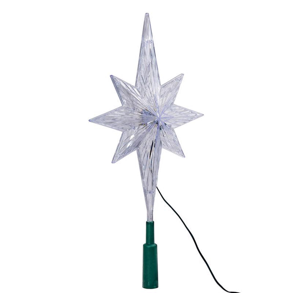 Kurt S. Adler LED Clear Star Tree Topper 11 in. (Pack of 6)