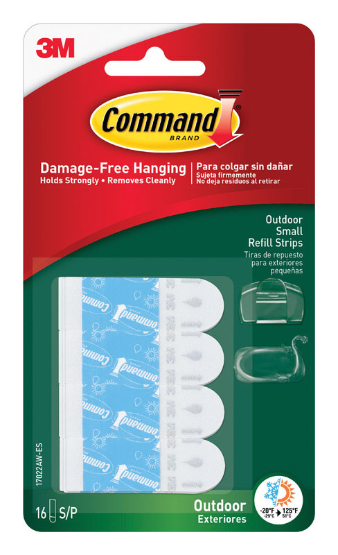 3M Command Small Foam Adhesive Strips 1-1/8 in. L 16 pk (Pack of 6)