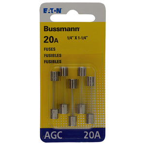 Bussmann 20 amps AGC Fuse Assortment 5 pk (Pack of 5)