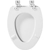 Mayfair Slow Close Elongated White Molded Wood Toilet Seat