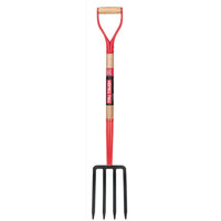 Truper 4 Tine Steel Spading Fork 30 in. Wood Handle
