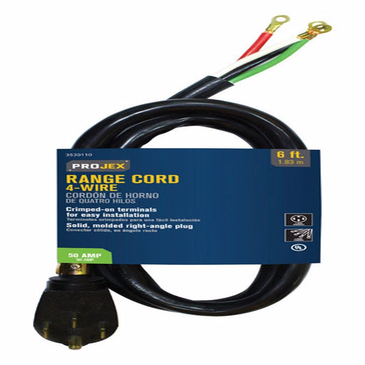 Projex 6/2, 8/2 SRDT 250 V 6 ft. L Range Cord