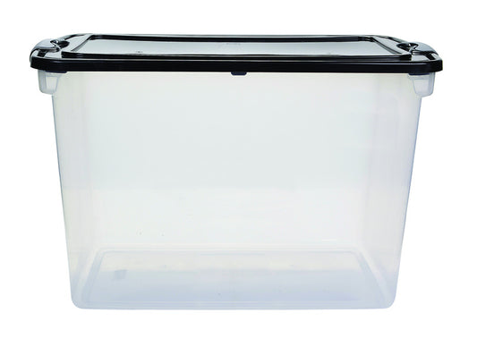 Homz Latching 28.75 in. H x 18.25 in. W x 16 in. D Stackable Storage Box (Pack of 6)