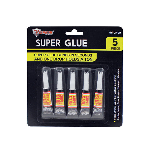 Max Force Household Super Glue 5 pk (Pack of 24)