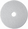 3M 20 in. Dia. Non-Woven Natural/Polyester Fiber Floor Polishing Pad White (Pack of 5)