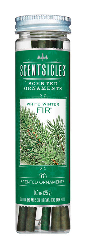 Scentsicles White Winter Fir Scent Scented Ornament 0.9 Solid (Pack of 12)