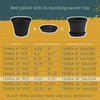 Bloem Terra 14.2 in. H X 16 in. D Plastic Planter Black