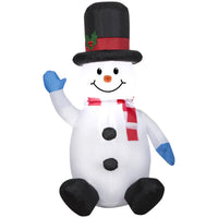 Gemmy Christmas Inflatable Snowman with Tall Top Hat 48 in. Inflatable (Pack of 6)