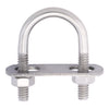 Hampton 1/4 in. x 1 in. W x 1-3/4 in. L Coarse Stainless Steel U-Bolt (Pack of 5)