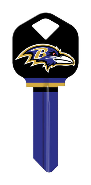Llave en blanco universal para casa/oficina Hillman Baltimore Ravens pintada a mano (paquete de 6).