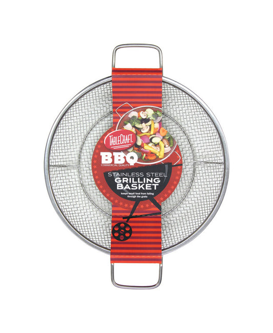 TableCraft BBQ Silver Stainless Steel Grilling Basket