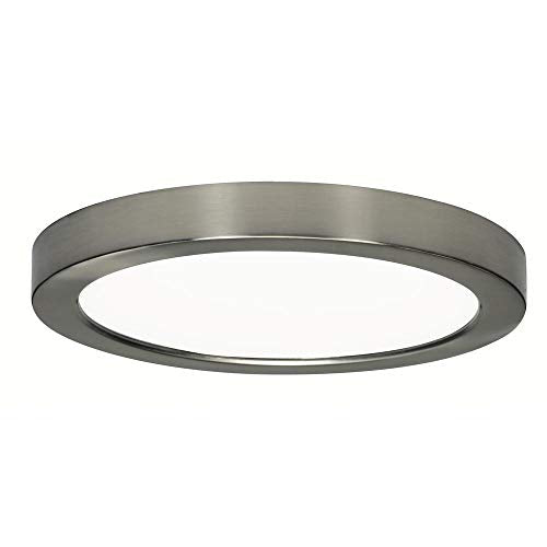 Luminaria LED Satco de 18,5 vatios y 9" para montaje empotrado; 2700 K; forma redonda; acabado en níquel cepillado; 120-277 voltios
