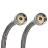 Fluidmaster 3/4 in. Hose Thread  T X 3/4 in. D Hose Thread 48 in. Braided Stainless Steel Washing Ma (Pack of 10).