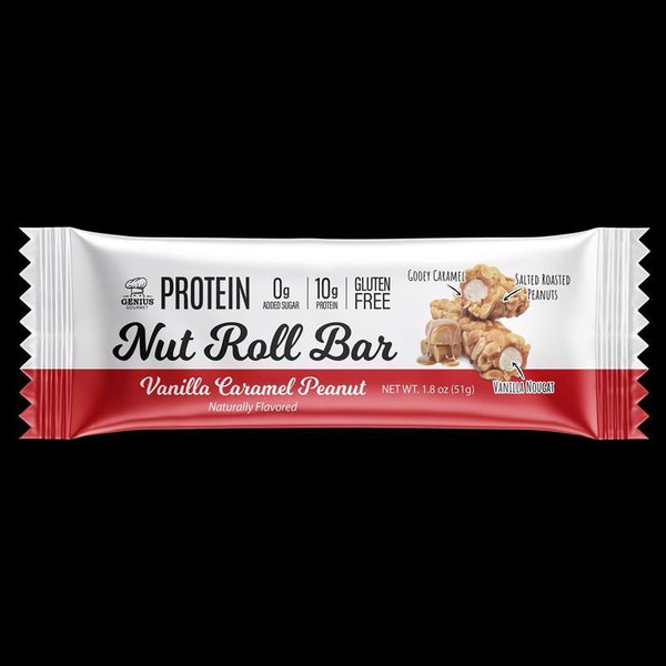 Genius Gourmet Vanilla Caramel Protein Bar 1.8 oz Counter Display (Pack of 10)