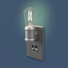 Westek Automatic Plug-in Vintage Edison Aged Nickel LED Night Light