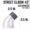 Bk Products 1 In. Fpt  X 1 In. Dia. Mpt Galvanized Malleable Iron Street Elbow