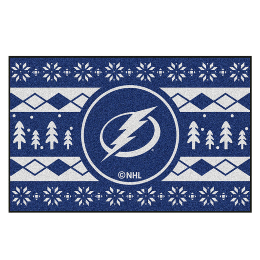 NHL - Tampa Bay Lightning Holiday Sweater Rug - 19in. x 30in.