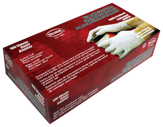 Boss Latex Disposable Gloves X-Large White Powdered 1 pk