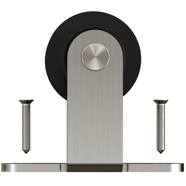 Percha de montaje superior con sujetadores (sin riel), níquel satinado de Stone Harbor Hardware