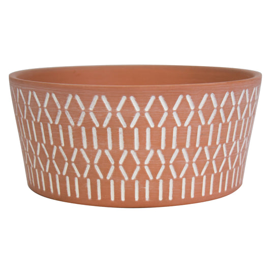 Outdoozie Terracotta Ceramic 8 in. H Zander Dash Multi-Wick Citronella Candle
