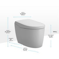 NEOREST® AS Dual Flush 1.0 or 0.8 GPF Toilet with Intergeated Bidet Seat and EWATER+, Cotton White - MS8551CUMFG#01
