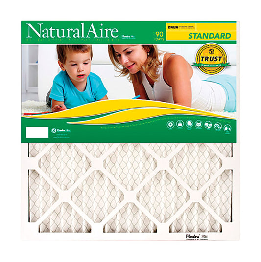 AAF Flanders NaturalAire 18 in. W x 20 in. H x 1 in. D Pleated 8 MERV Pleated Air Filter (Pack of 12)