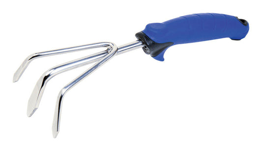 Rugg 3 Tine Stainless Steel Hand Cultivator 5 in. Poly Handle (Pack of 12).