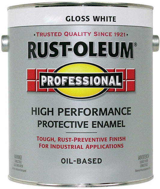 Rust-Oleum Professional High Performance Gloss White Protective Enamel Indoor and Outdoor 100 g/L (Pack of 2)