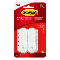 3M Command Medium Plastic Wire Hooks 3-1/8 in. L 2 pk (Pack of 6)