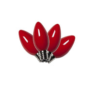Celebrations Incandescent C9 Red 4 ct Replacement Christmas Light Bulbs 0.08 ft.