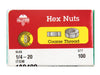 Hillman 1/4 in. Zinc Dichromate Steel USS Hex Nut 100 pk